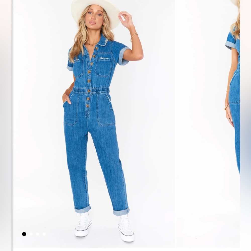Show Me Your MuMu Blue Denim Jumpsuit